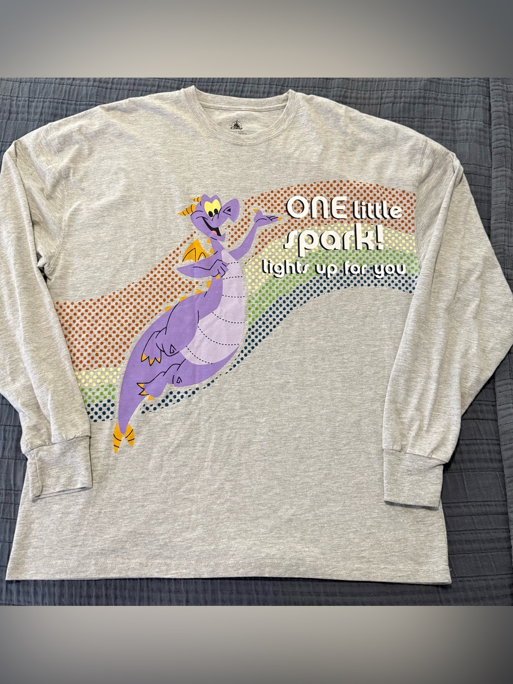 Disney Parks Figment One Little Spark EPCOT Long Sleeve Shirt L
